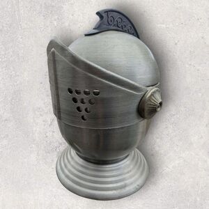 1970s - Knight Helmet Ice Bucket  - Metallic Gray
